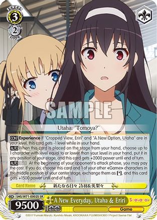 A New Everyday, Utaha & Eriri (SR) (SHS/W71-E002S SR) - Saekano How to Raise a Boring Girlfriend. flat