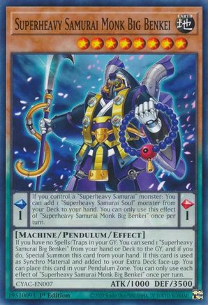 Superheavy Samurai Monk Big Benkei (CYAC-EN007) - Cyberstorm Access 1st Edition