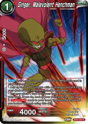Ginger, Malevolent Henchman (BT21-027) - Wild Resurgence Foil
