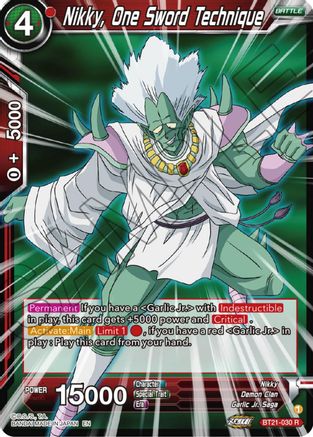 Nikky, One Sword Technique (BT21-030) - Wild Resurgence