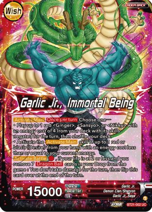 Garlic Jr. // Garlic Jr., Immortal Being (BT21-002) - Wild Resurgence Foil