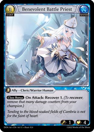 Benevolent Battle Priest (161) - Dawn of Ashes 1st Edition Foil