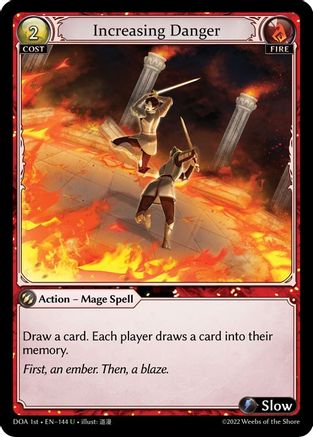 Increasing Danger (144) - Dawn of Ashes 1st Edition Foil