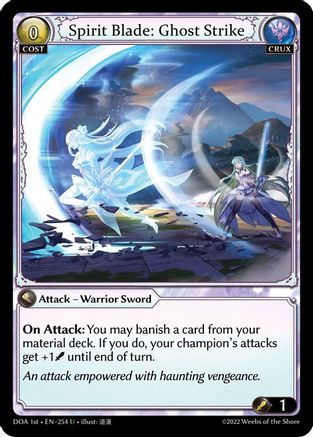 Spirit Blade: Ghost Strike (254) - Dawn of Ashes 1st Edition Foil