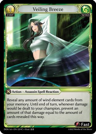 Veiling Breeze (229) - Dawn of Ashes 1st Edition Foil
