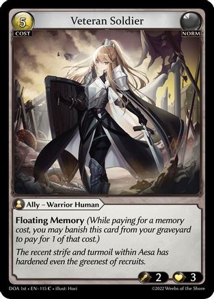 Veteran Soldier (115) - Dawn of Ashes 1st Edition Foil