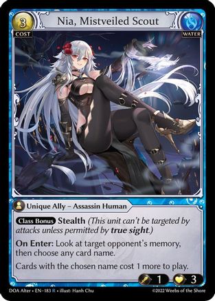 Nia, Mistveiled Scout (183) - Dawn of Ashes Alter Edition Foil
