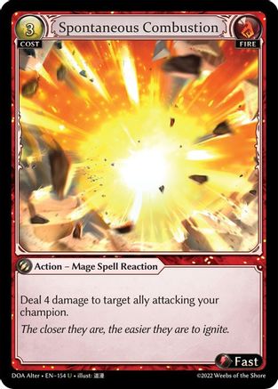 Spontaneous Combustion (154) - Dawn of Ashes Alter Edition Foil