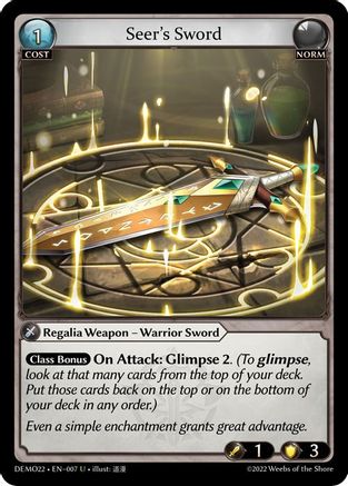 Seer's Sword (007) - 2022 Demo Deck