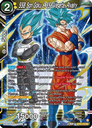 SSB Son Goku & SSB Vegeta, Rivalry (BT21-110) - Wild Resurgence Foil