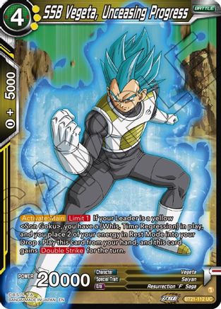 SSB Vegeta, Unceasing Progress (BT21-112) - Wild Resurgence Foil