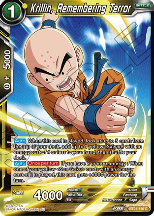 Krillin, Remembering Terror (BT21-116) - Wild Resurgence Foil