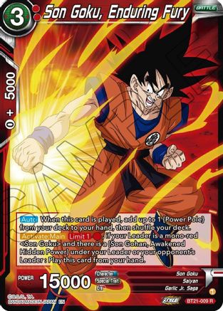 Son Goku, Enduring Fury (BT21-009) - Wild Resurgence Foil