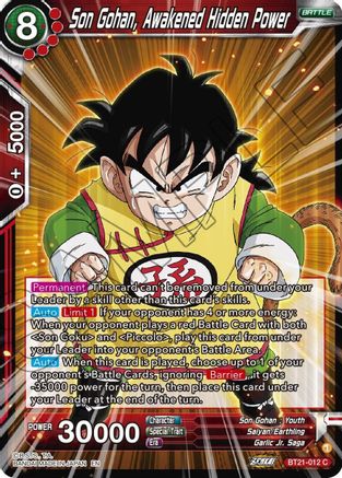 Son Gohan, Awakened Hidden Power (BT21-012) - Wild Resurgence