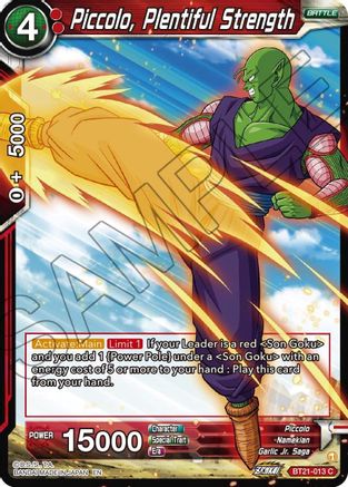 Piccolo, Plentiful Strength (BT21-013) - Wild Resurgence