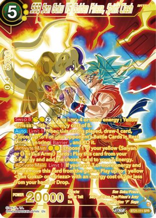 SSB Son Goku VS Golden Frieza, Spirit Clash (SPR) (BT21-111) - Wild Resurgence Foil