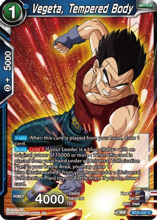 Vegeta, Tempered Body (BT21-047) - Wild Resurgence Foil