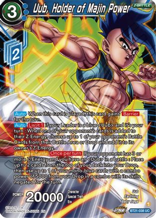 Uub, Holder of Majin Power (BT21-038) - Wild Resurgence