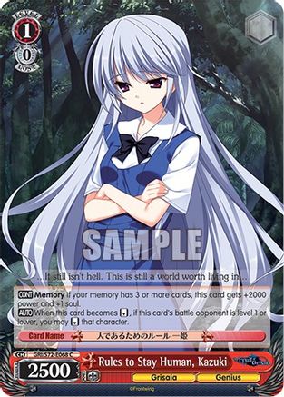 Rules to Stay Human, Kazuki (GRI/S72-E068 C) - The Fruit of Grisaia
