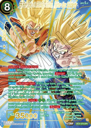 SS Son Goku & SS2 Son Gohan, Father-Son Solidarity (SPR) (BT21-079) - Wild Resurgence Foil