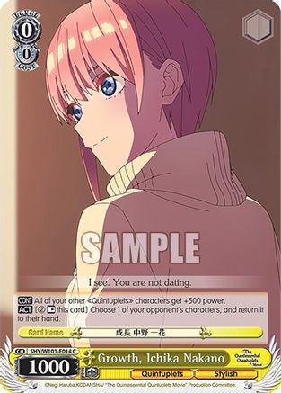 Growth, Ichika Nakano (5HY/W101-E014 C) - The Quintessential Quintuplets Movie