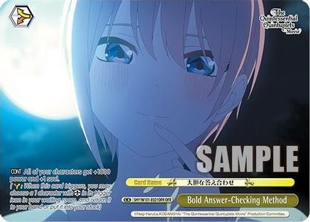 Bold Answer-Checking Method (OFR) (5HY/W101-E021OFR OFR) - The Quintessential Quintuplets Movie