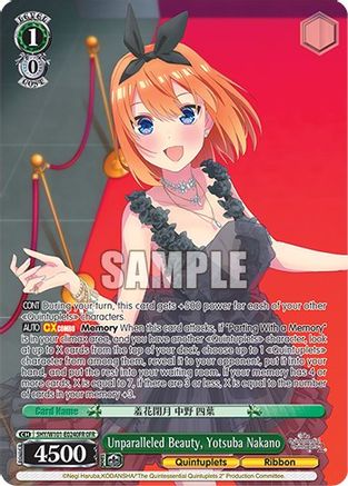 Unparalleled Beauty, Yotsuba Nakano (OFR) (5HY/W101-E024OFR OFR) - The Quintessential Quintuplets Movie