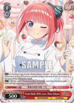 Food Made With Love, Nino Nakano (SR) (5HY/W101-E060S SR) - The Quintessential Quintuplets Movie