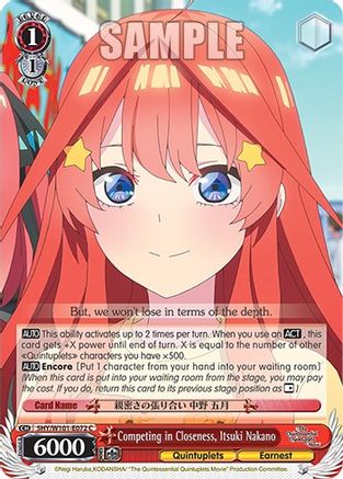 Competing in Closeness, Itsuki Nakano (5HY/W101-E072 C) - The Quintessential Quintuplets Movie