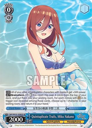 Quintuplicate Trails, Miku Nakano (SR) (5HY/W101-E082S SR) - The Quintessential Quintuplets Movie