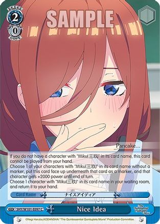 Nice Idea (5HY/W101-E097 C) - The Quintessential Quintuplets Movie