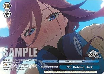 Not Holding Back (OFR) (5HY/W101-E099OFR OFR) - The Quintessential Quintuplets Movie