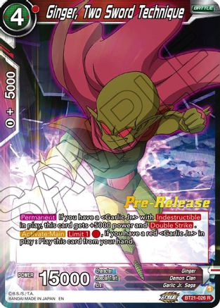 Ginger, Two Sword Technique (BT21-026) - Wild Resurgence PreRelease Cards