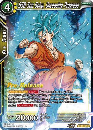 SSB Son Goku, Unceasing Progress (BT21-107) - Wild Resurgence PreRelease Cards