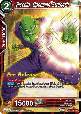 Piccolo, Opposing Strength (BT21-015) - Wild Resurgence PreRelease Cards