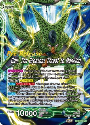 Cell // Cell, The Greatest Threat to Mankind (BT21-068) - Wild Resurgence PreRelease Cards
