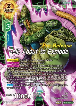 Cell, About to Explode (BT21-072) - Wild Resurgence PreRelease Cards