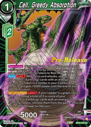 Cell, Greedy Absorption (BT21-075) - Wild Resurgence PreRelease Cards