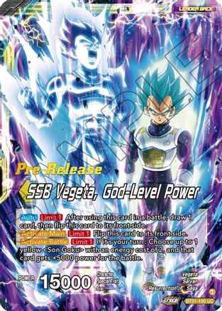 SSB Son Goku // SSB Vegeta, God-Level Power (BT21-100) - Wild Resurgence PreRelease Cards