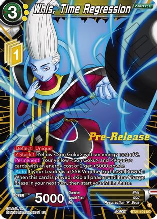 Whis, Time Regression (BT21-104) - Wild Resurgence PreRelease Cards