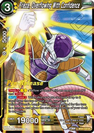 Frieza, Overflowing With Confidence (BT21-123) - Wild Resurgence PreRelease Cards