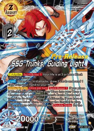 SSG Trunks, Guiding Light (BT21-133) - Wild Resurgence PreRelease Cards