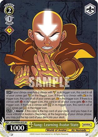 Aang: Learning Avatar State (SR) (ATLA/WX04-007S SR) - Avatar: The Last Airbender