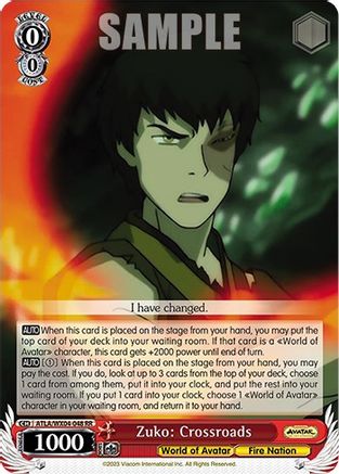 Zuko: Crossroads (ATLA/WX04-048 RR) - Avatar: The Last Airbender