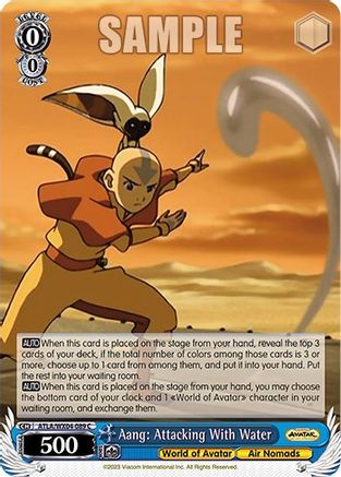 Aang: Attacking With Water (ATLA/WX04-089 C) - Avatar: The Last Airbender