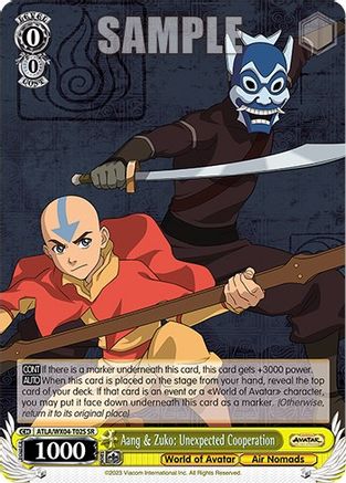 Aang & Zuko: Unexpected Cooperation (SR) (ATLA/WX04-T02S SR) - Avatar: The Last Airbender