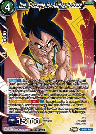 Uub, Preparing for Another Release (Zenkai Series Tournament Pack Vol.4) (P-504) - Tournament Promotion Cards