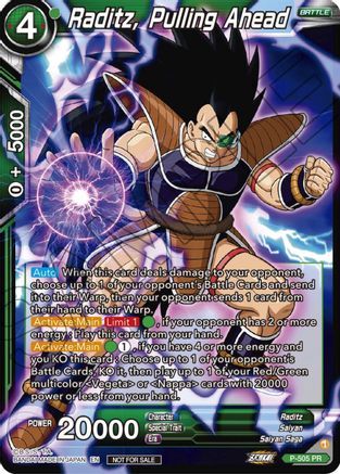 Raditz, Pulling Ahead (Zenkai Series Tournament Pack Vol.4) (P-505) - Tournament Promotion Cards