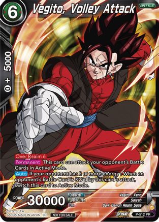 Vegito, Volley Attack (Zenkai Series Tournament Pack Vol.4) (P-512) - Tournament Promotion Cards