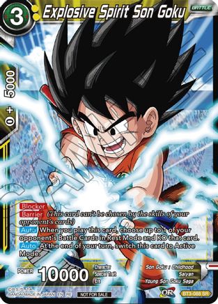 Explosive Spirit Son Goku (Championship Selection Pack 2023 Vol.2) (Silver Foil) (BT3-088) - Tournament Promotion Cards Foil